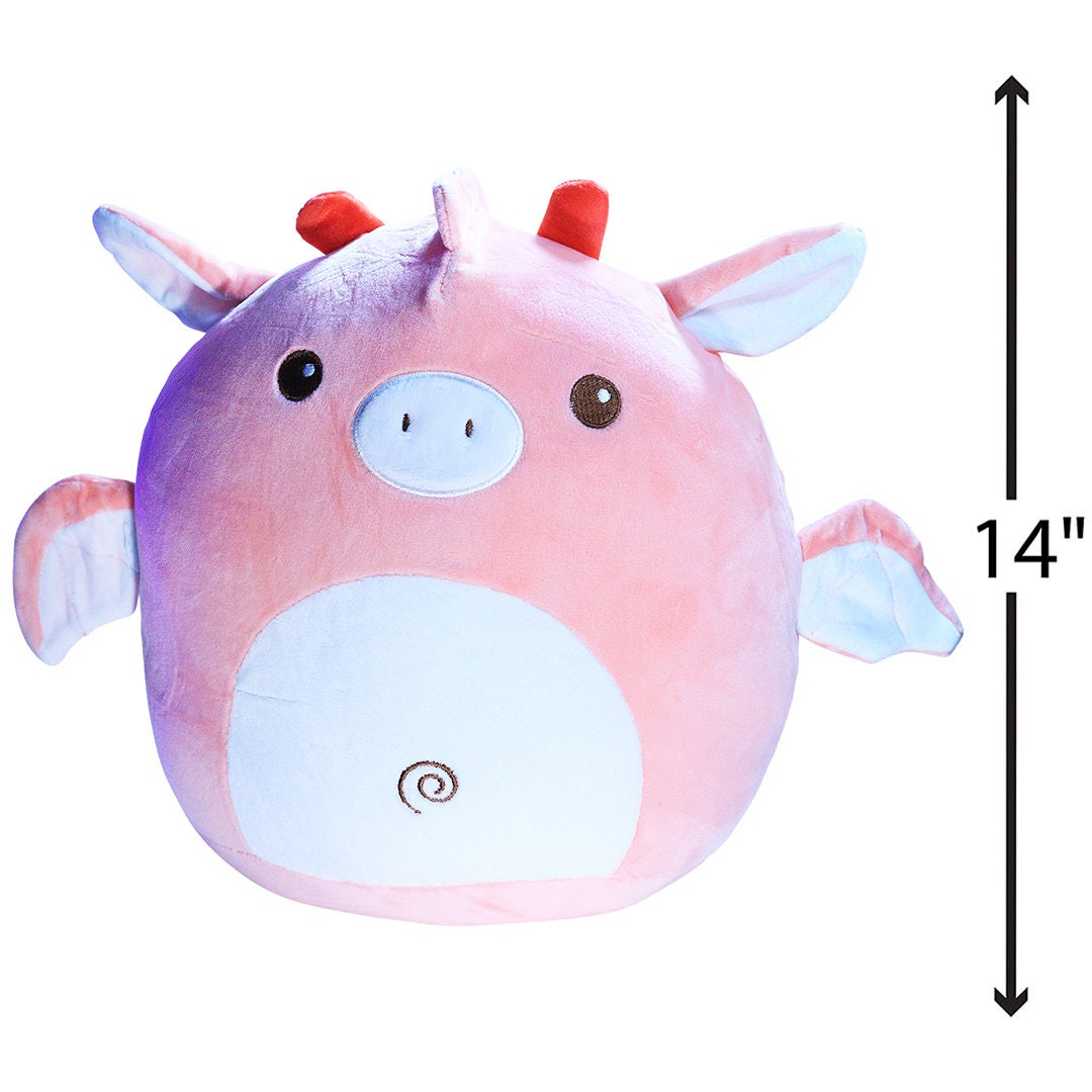 Squishmallows Pink Dragon Official 14"- Ultrasoft Stuffed Animal Plush Toy and Pillowsft